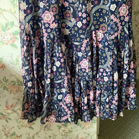 NWT Loft XS Floral Godet Maxi Skirt - Picture 3 of 8